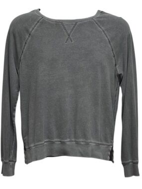 Cloud Chaser Washed Gray Crewneck Sweatshirt Raglan Women M
